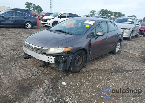 2012 Honda Civic Lx из США, поврежденный, VIN 19XFB2F55CE383433